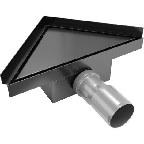 Mexen Flat-T M13 desag眉e de suelo triangular 20 x 20 cm, negro - 1710320