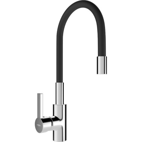 Mexen Flex grifo de cocina, cromo/negro - 670900-07