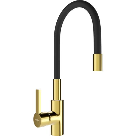 Mexen Flex rubinetto cucina, oro/nero - 670900-57