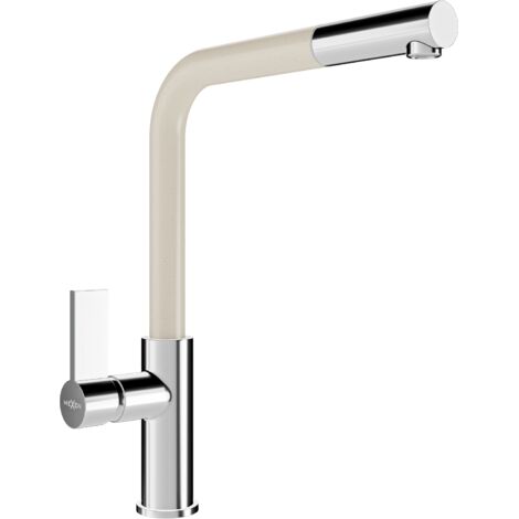 Mexen Flora rubinetto da cucina, cromo/beige - 670401-09