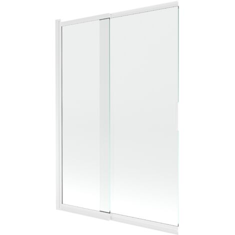 Mexen Fox Duschwand 2-flügelig Schiebesystem 120 x 150 cm, transparent, weiß - 891-120-002-20-00