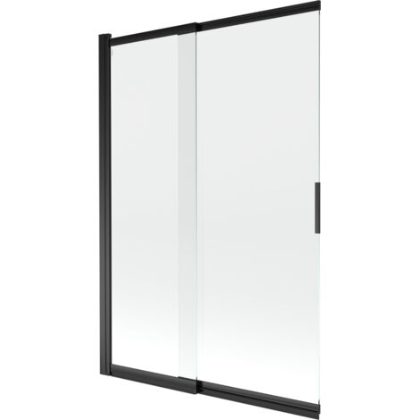Mexen Fox Duschwand 2-flügelig verschiebbar 120 x 150 cm, transparent, schwarz - 891-120-002-70-00