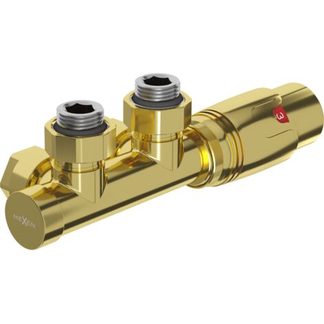 Mexen G00 conjunto termost谩tico angular, Duplex, DN50, dorado - W907-900-50