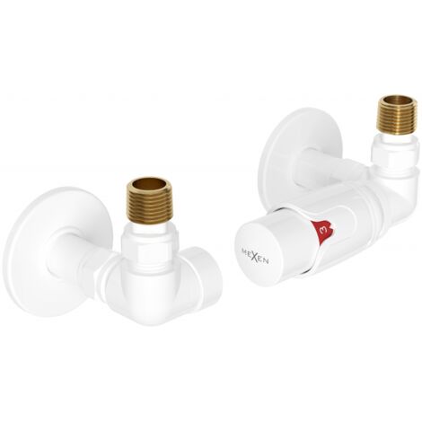 Mexen G00 conjunto termost谩tico axial con embellecedor R, blanco - W903-900-904-20