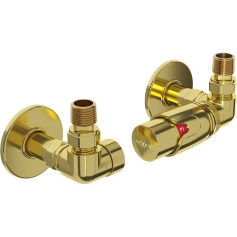 Mexen G00 set termostatico assiale con copertura R, dorato - W903-900-904-50