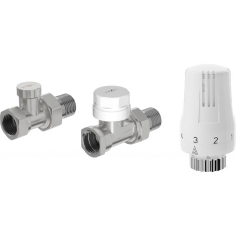 Mexen G01 set termostatico dritto, nichel - W914-012-918-01