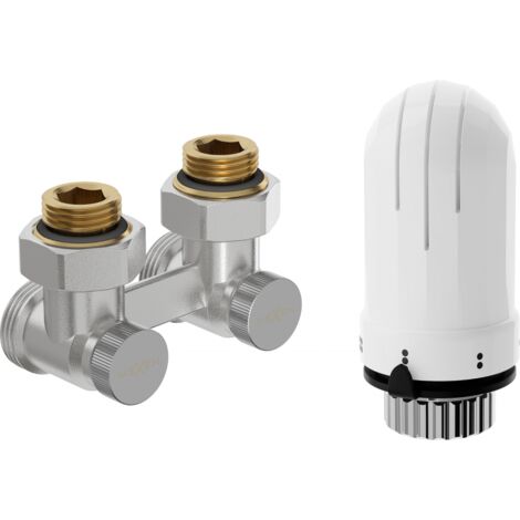 Mexen G03 conjunto termost谩tico bitubular DN50, angular 1/2"x3/4", n铆quel - W911-012-938-01