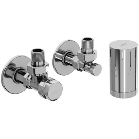 Mexen G05 conjunto termost谩tico angular con embellecedor R, cromo - W901-958-904-01