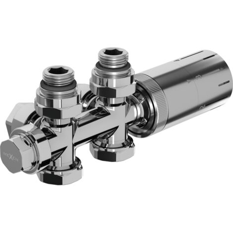 Mexen G05 conjunto termost谩tico angular/recto, Duplex, DN50, cromo - W908-958-01