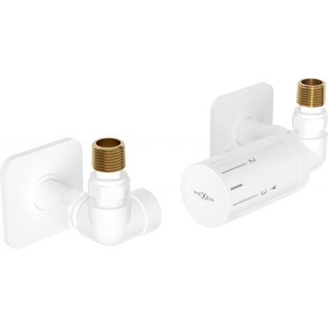 Mexen G05 conjunto termost谩tico axial con embellecedor S, blanco - W903-958-909-20