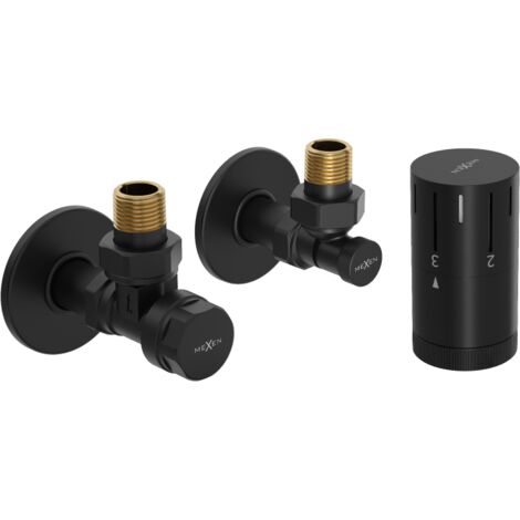 Mexen G05 ensemble thermostatique angulaire avec cache R, noir - W901-958-904-70