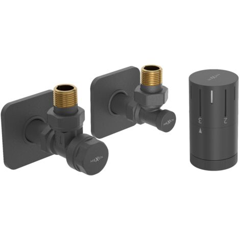Mexen G05 kit thermostatique d'angle avec cache S, anthracite - W901-958-909-66