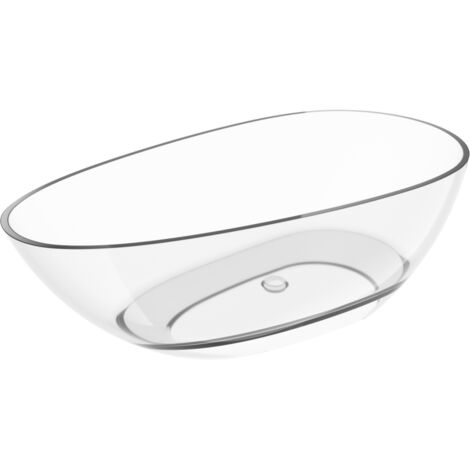 Mexen Glass transparente ba帽era exenta de pie 170 x 85 cm, tap贸n cromado - 58061708508