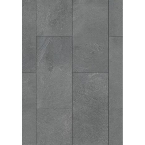 Mexen Grey Dark campione di pannelli vinilici 610 x 305 mm SPC 6,5 mm, sottostrato IXPE 1,5 mm, 4 V-Fuga, Ardesia - F1159-S