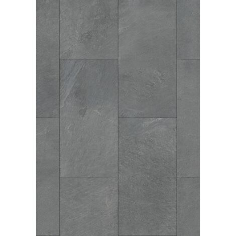 Mexen Grey Dark paneles vin铆licos 610 x 305 mm LVT Dryback 2,5 mm, base de PVC, 4 V-Fuga, Piedra - F1459-0610-305-255-4V1-01