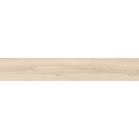 Mexen Hirera Avorio grès émaillé rectifié G1, carreau effet bois sol/mur 120 x 20 cm, mat - TL611-120-020-00