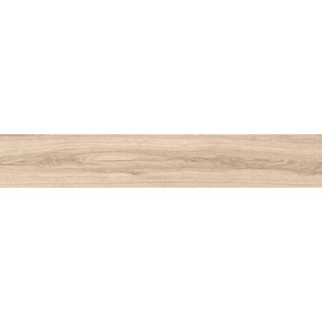 Mexen Hirera Grès beige émaillé rectifié G1, carreau effet bois pour sol et mur 120 x 20 cm, mat - TL611-120-020-01