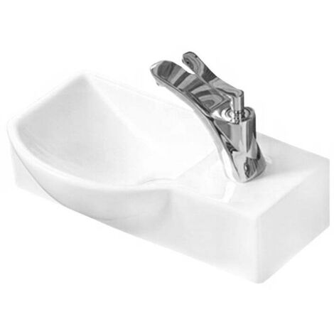 Mexen Hugo Aufsatzwaschtisch links 40 x 22 cm, Weiß - 21254000L