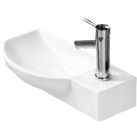 Mexen Hugo Aufsatzwaschtisch links 50 x 23 cm, Weiß - 21255000L