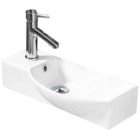 Mexen Hugo lavabo da appoggio destro 50 x 23 cm, bianco - 21255000R
