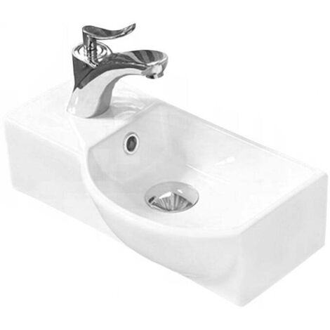 Mexen Hugo lavabo de comptoir droit 40 x 22 cm, Blanc - 21254000R