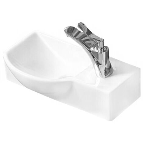 Mexen Hugo lavabo de encimera izquierdo 40 x 22 cm, blanco - 21254000L