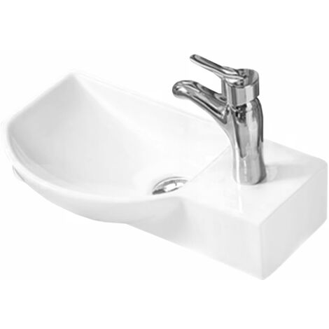 Mexen Hugo lavabo de encimera izquierdo 45 x 24 cm, blanco - 21254500L