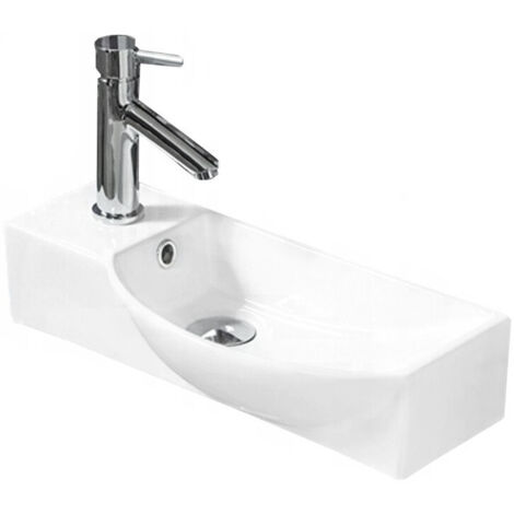 Mexen Hugo lavabo sobre encimera derecha 50 x 23 cm, blanco - 21255000R