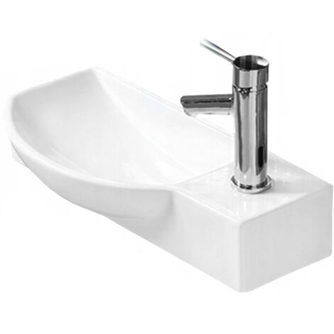 Mexen Hugo lavabo sobre encimera izquierdo 50 x 23 cm, blanco - 21255000L