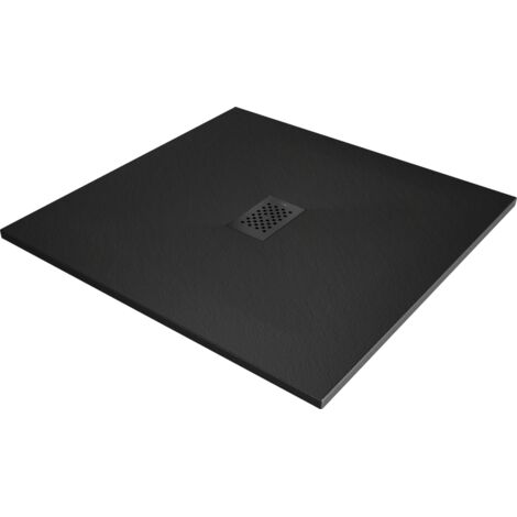 Mexen Hugo piatto doccia quadrato SMC 100 x 100 cm, nero, copertura nera - 42701010-B