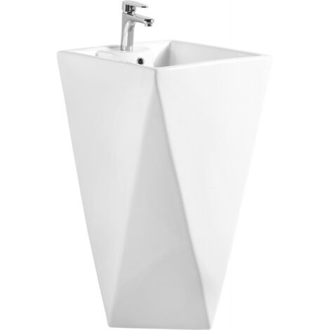 Mexen Ida lavabo a colonna 47 x 47 cm, bianco - 26114600