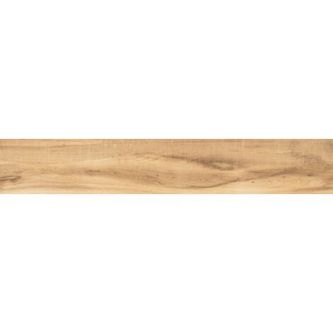 Mexen Indica Gres émaillé rectifié Honey G1, carreau effet bois sol-mur 120 x 20 cm, mat - TL604-120-020-03