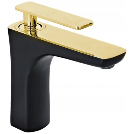 Mexen Indus robinet de lavabo, Noir/Or - 744600-75