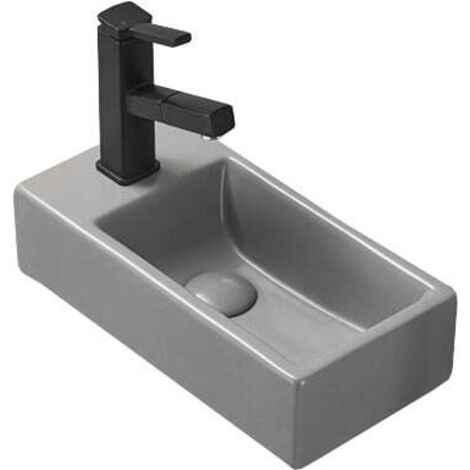 Mexen Inez lavabo da appoggio destro 40 x 20 cm, grigio chiaro opaco - 21484061R