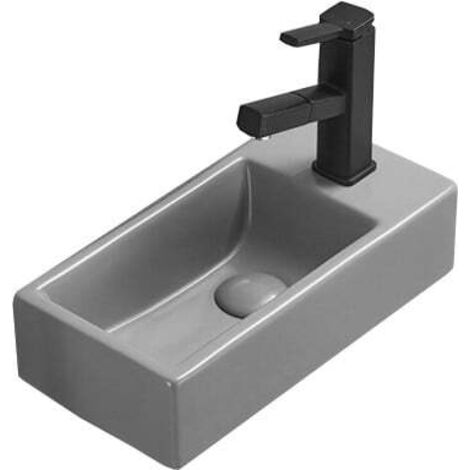 Mexen Inez lavabo da appoggio sinistro 40 x 20 cm, grigio chiaro opaco - 21484061L