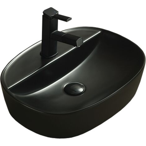 Mexen Iris lavabo da appoggio 50 x 38 cm, nero opaco - 21995085