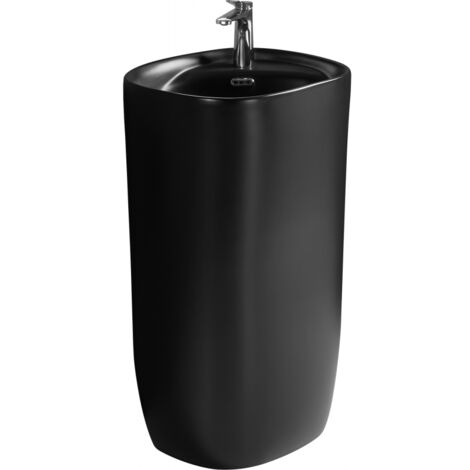 Mexen Irma lavabo a colonna 50 x 46 cm, nero opaco - 26145170