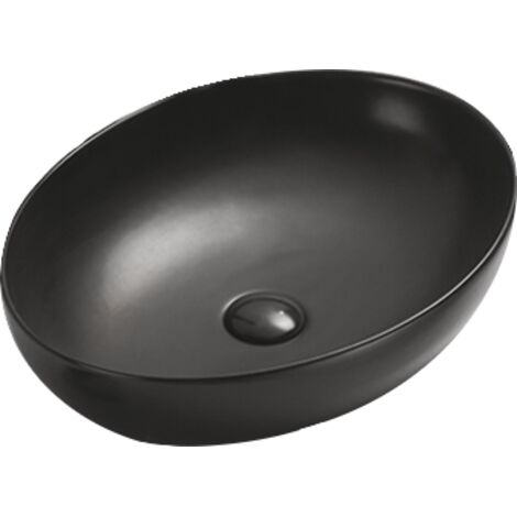 Mexen Jowita lavabo sobre encimera 52 x 39 cm, negro mate - 21355285
