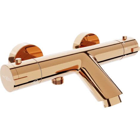 Mexen Kai grifo termost谩tico para ba帽era, oro rosa - 77300-60