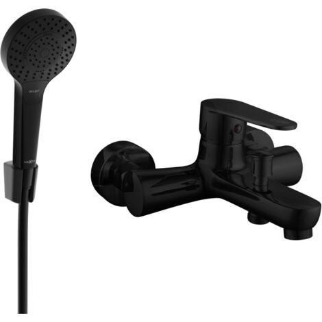 Mexen Kama R05 Wannenbatterie mit Brausegarnitur, Schwarz - 7253R05-70