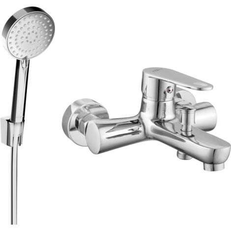 Mexen Kama R75 rubinetto per vasca con set doccia, cromo - 7253R75-00