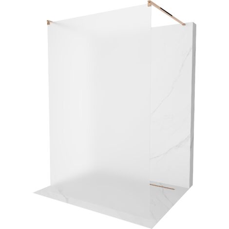 Mexen Kioto parete doccia indipendente 100 x 200 cm, brina 8 mm, oro rosa - 800-100-002-60-30