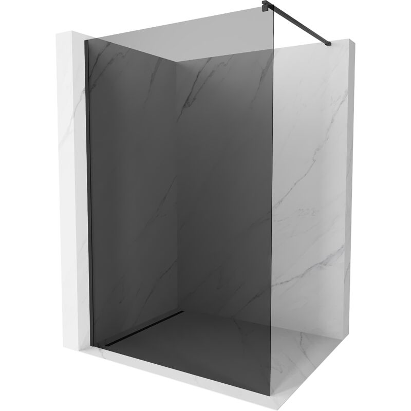 Mexen Kioto Parete Doccia Walk in 120 X 200 Cm, Grafite 8 Mm, Nero ...