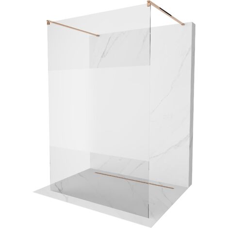 Mexen Kioto paroi de douche autoportante 110 x 200 cm, transparent/Gelée 8 mm, Or rose - 800-110-002-60-35