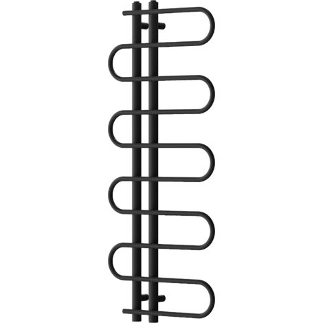 Mexen Kiso radiador decorativo de ba帽o 1250 x 500 mm, 256 W, negro - W114-1250-500-00-70