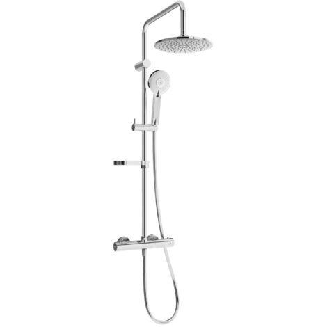 Mexen KX40 set doccia esterno con soffione e miscelatore termostatico, cromo - 771504091-00