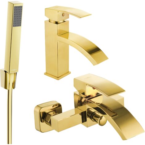 Mexen Libra R77 conjunto de ba帽o, dorado - 745103R77-50