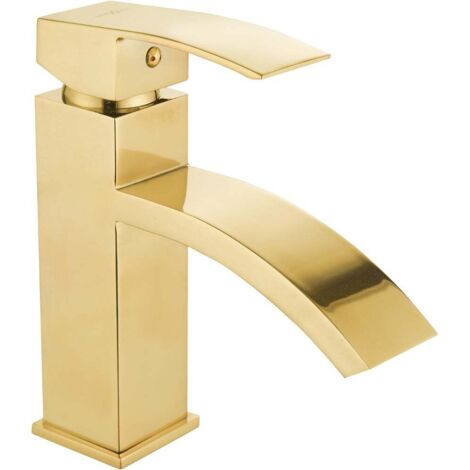 Mexen Libra rubinetto per lavabo, oro - 745100-50