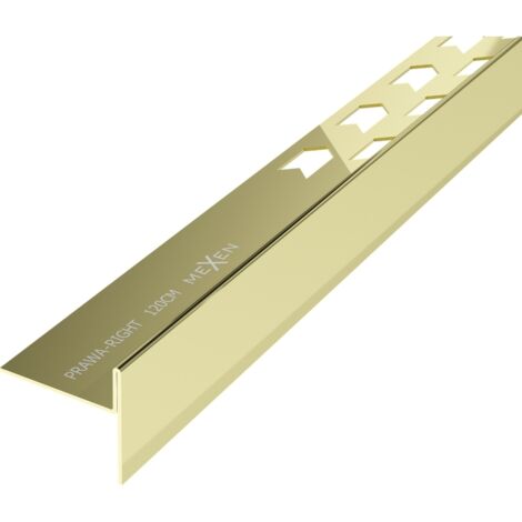 Mexen Line-B Boden-Abschlussleiste 120 cm rechts, gold - 185001120R