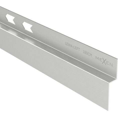 Mexen Line-B plinthe de pente murale 180 cm gauche, inox - 181002180L